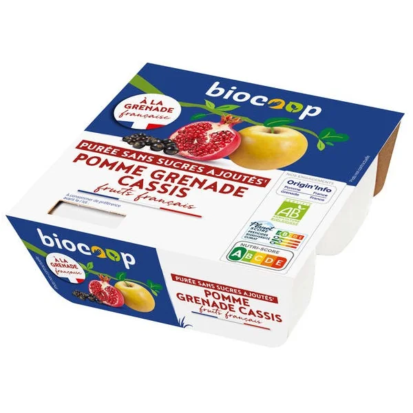 Purée pomme grenade cassis 4x100g