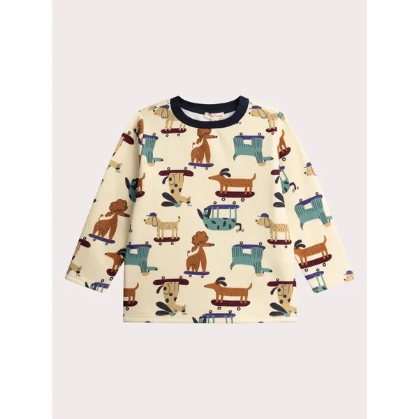 Pyjama beige imprimé en molleton fourré pour garçon - Soins Bébé Naturels & Produits Maman Après Naissance