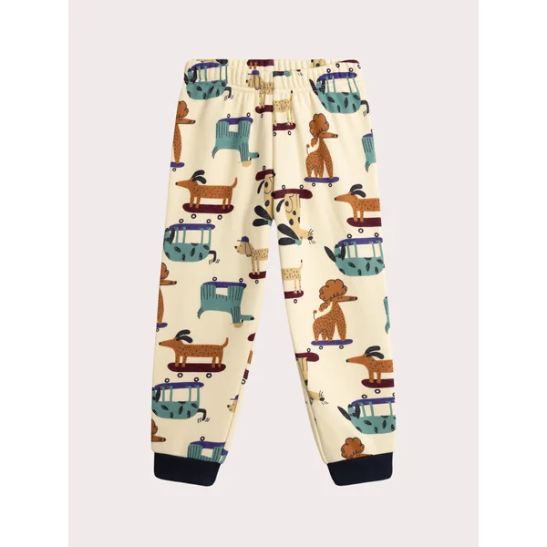 Pyjama beige imprimé en molleton fourré pour garçon - Soins Bébé Naturels & Produits Maman Après Naissance