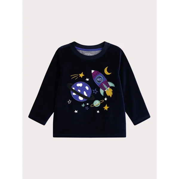 Pyjama phosphorescent en velours animation spaciale pour garçon - Soins Bébé Naturels & Produits Maman Après Naissance