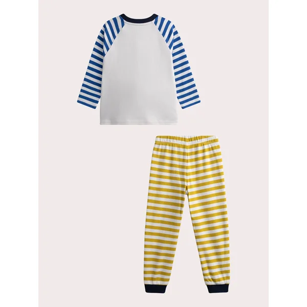 Pyjama rayé castor pour enfant garçon - Soins Bébé Naturels & Produits Maman Après Naissance