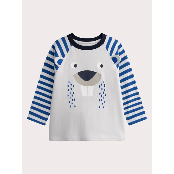 Pyjama rayé castor pour enfant garçon - Soins Bébé Naturels & Produits Maman Après Naissance