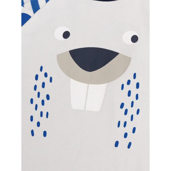 Pyjama rayé castor pour enfant garçon - Soins Bébé Naturels & Produits Maman Après Naissance