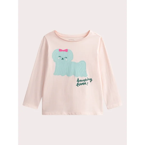 Pyjama rose chien pour enfant fille - Soins Bébé Naturels & Produits Maman Après Naissance