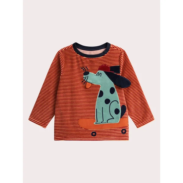 Pyjama rouge en velours pour garçon - Soins Bébé Naturels & Produits Maman Après Naissance