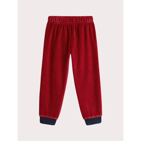 Pyjama rouge en velours pour garçon - Soins Bébé Naturels & Produits Maman Après Naissance
