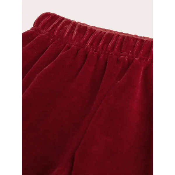 Pyjama rouge en velours pour garçon - Soins Bébé Naturels & Produits Maman Après Naissance
