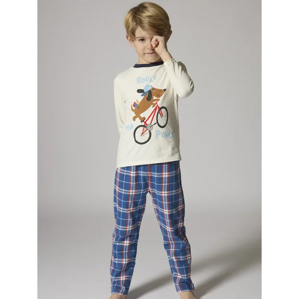 Pyjama écru chien pour enfant garçon - Soins Bébé Naturels & Produits Maman Après Naissance