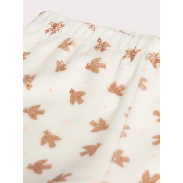Pyjama écru en polaire pour bébé fille - Soins Bébé Naturels & Produits Maman Après Naissance