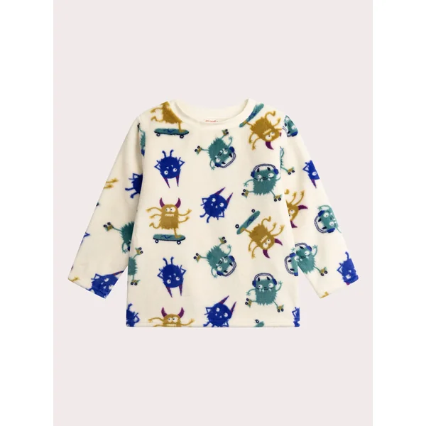 Pyjama écru en polaire pour garçon - Soins Bébé Naturels & Produits Maman Après Naissance