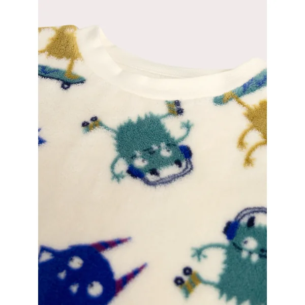 Pyjama écru en polaire pour garçon - Soins Bébé Naturels & Produits Maman Après Naissance