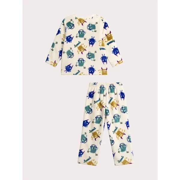 Pyjama écru en polaire pour garçon - Soins Bébé Naturels & Produits Maman Après Naissance