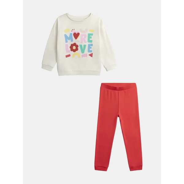 Pyjama écru à motif « MORE LOVE » pour fille - Soins Bébé Naturels & Produits Maman Après Naissance
