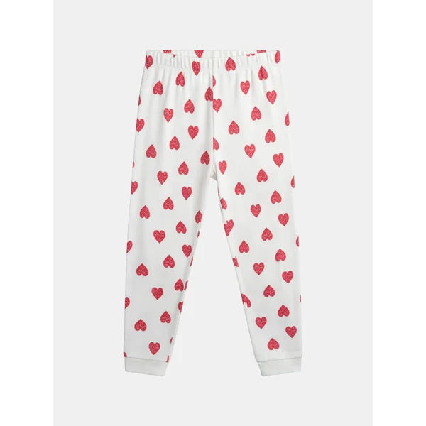 Pyjama écru à motif pomme d'amour pour fille - Soins Bébé Naturels & Produits Maman Après Naissance