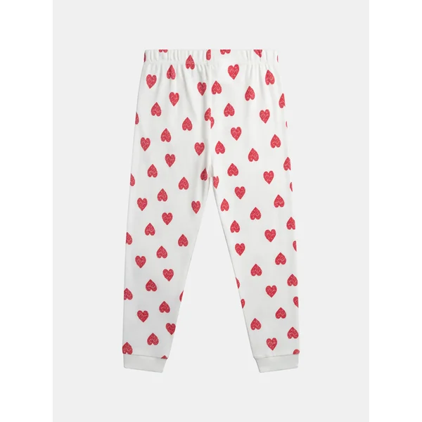 Pyjama écru à motif pomme d'amour pour fille - Soins Bébé Naturels & Produits Maman Après Naissance