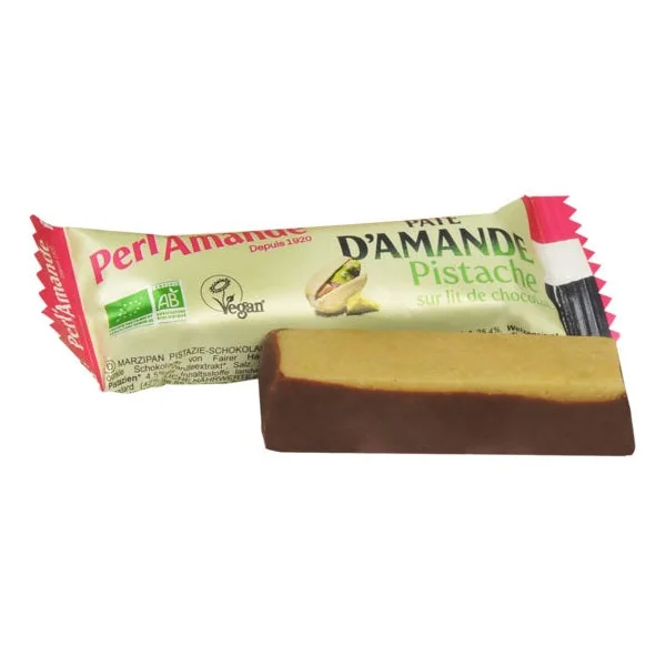 Pâte d'amande pistache chocolat 25g