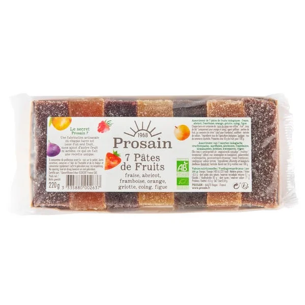 Pâte de fruits assortiment 220g