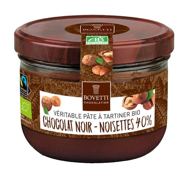 Pâte à tartiner noisettes-chocolat noir 350g