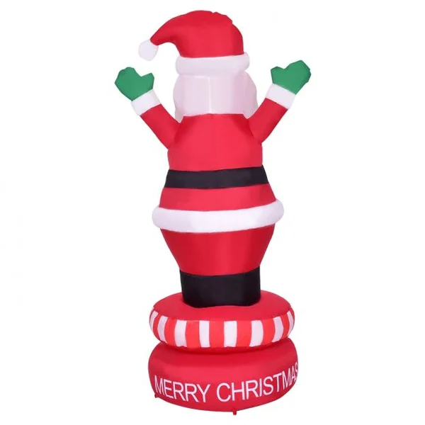 Père noël gonflable rotatif 180 CM Décoration de Noël Ventilateur Kit de fixation Décoration domestique et commerciale