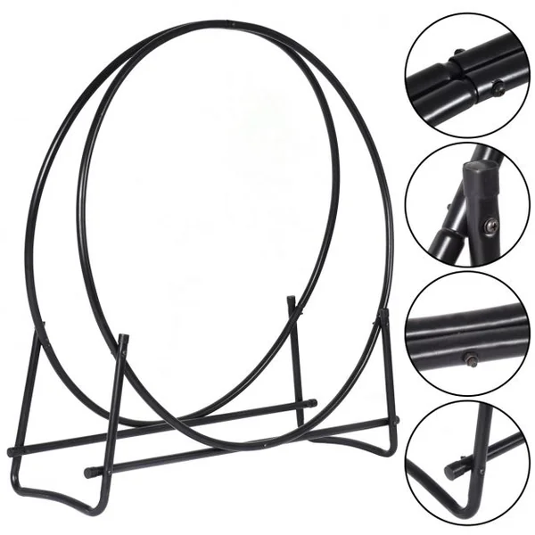Rack à Bûches rond Support pour Bois de Chauffage Support à bois rond Rack de Bois de Chauffage 102*95*33 CM