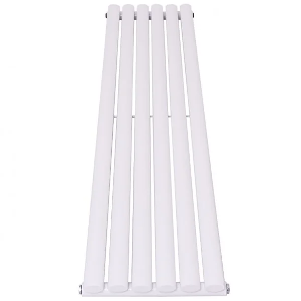 Radiateur Chauffage Central à Eau Vertical pour Chambre et Salle de Bain 6 Rangées en Acier, 160x36x5,8cm, Blanc