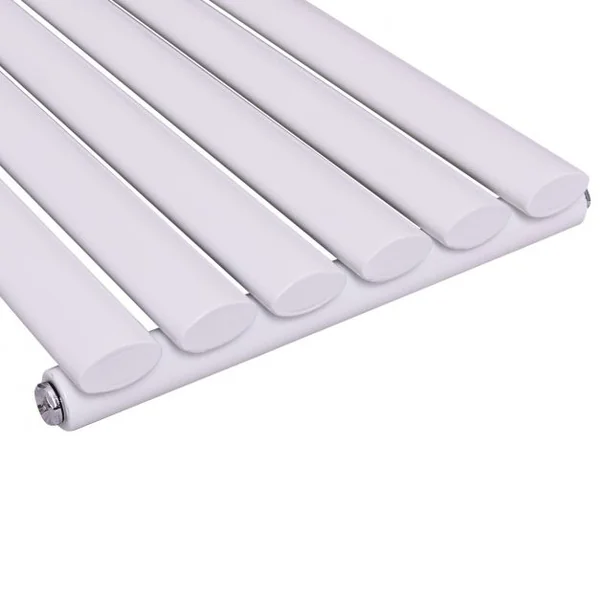 Radiateur Chauffage Central à Eau Vertical pour Chambre et Salle de Bain 6 Rangées en Acier, 160x36x5,8cm, Blanc