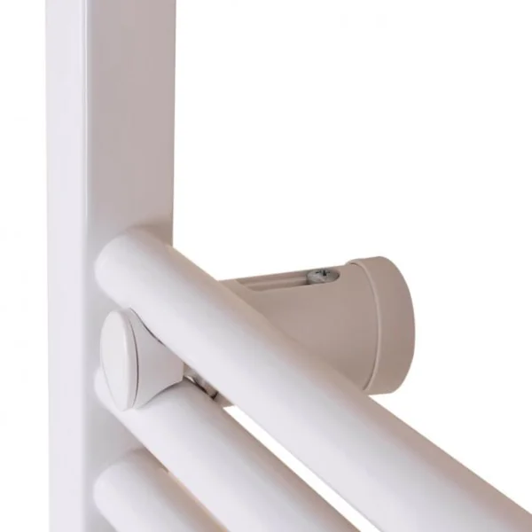 Radiateur sèche-serviettes Porte-serviettes électrique Barres pour serviettes électrique mural en fer 100 x 60 cm, Blanc