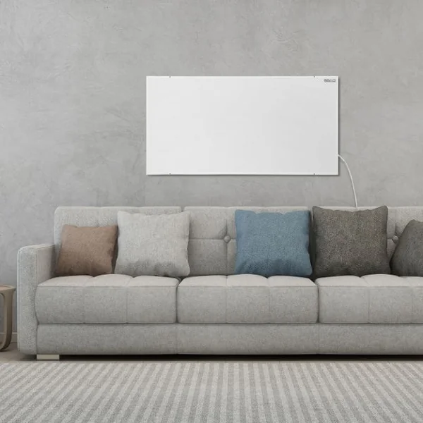 Radiateur Électrique Mural 700 W Chauffage Électrique à Infrarouge Protection Contre Surchauffe122x1,5x62cm Blanc