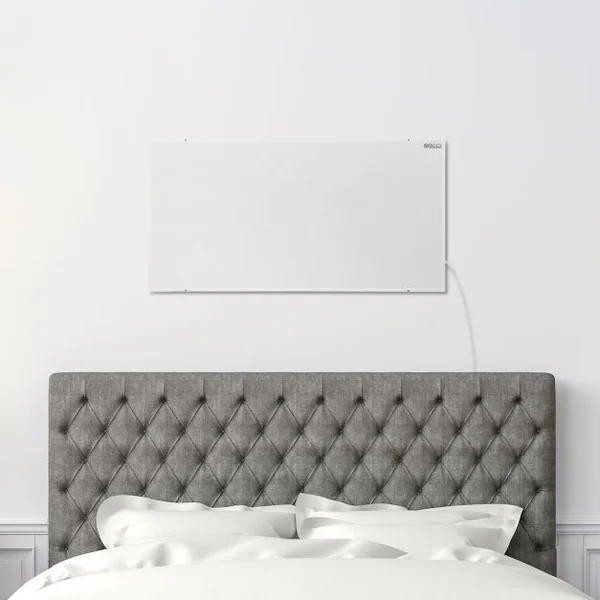 Radiateur Électrique Mural 700 W Chauffage Électrique à Infrarouge Protection Contre Surchauffe122x1,5x62cm Blanc