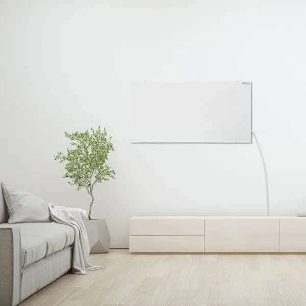 Radiateur Électrique Mural 700 W Chauffage Électrique à Infrarouge Protection Contre Surchauffe122x1,5x62cm Blanc
