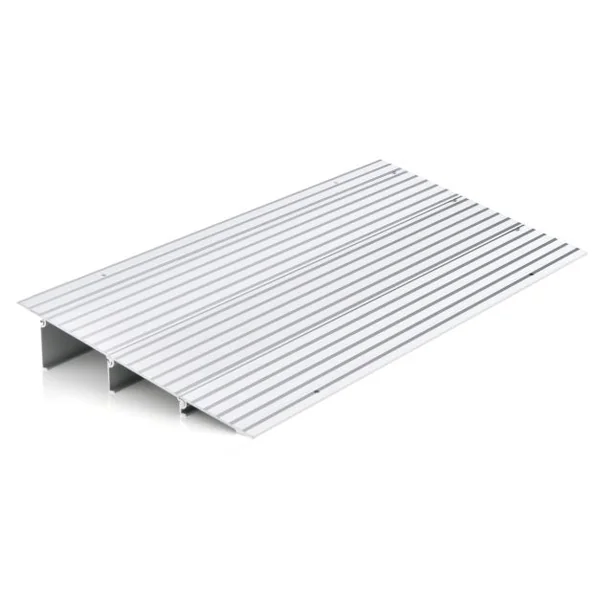 Rampe de Seuil de Porte de 8,5cm avec Hauteur Réglable en Aluminium Antidérapante Charge 317KG pour Fauteuils Roulants