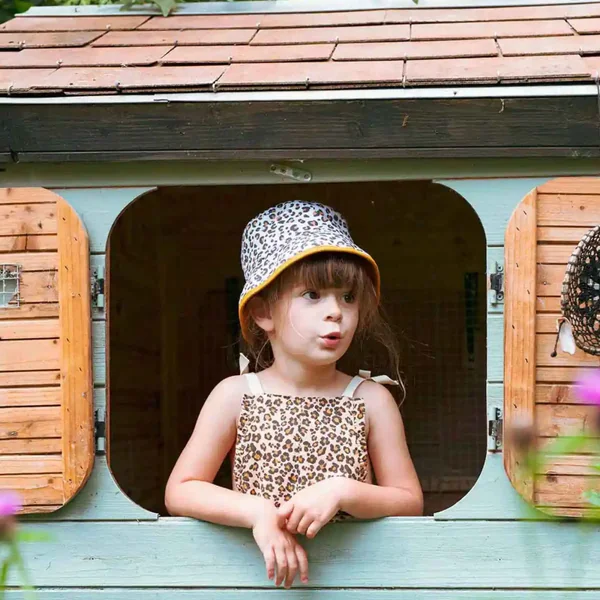 Reversible children's bucket hat upf50+ cotton