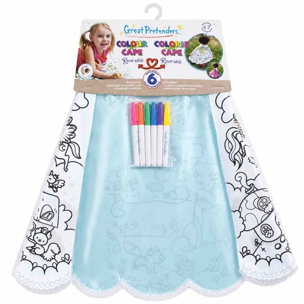 Reversible princess colouring cape