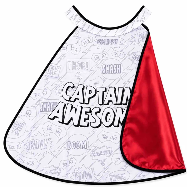 Reversible superhero colouring cape