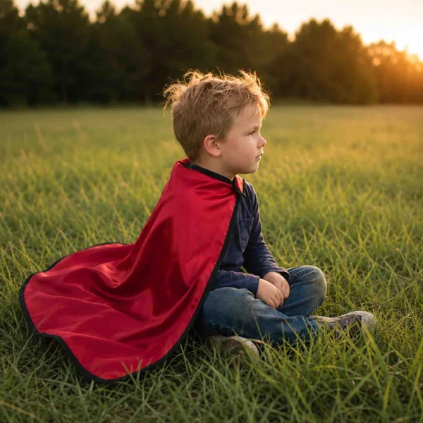 Reversible superhero colouring cape