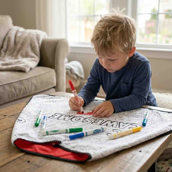 Reversible superhero colouring cape