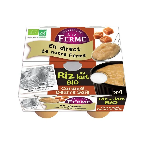 Riz au lait caramel beurre salé - 4x125g