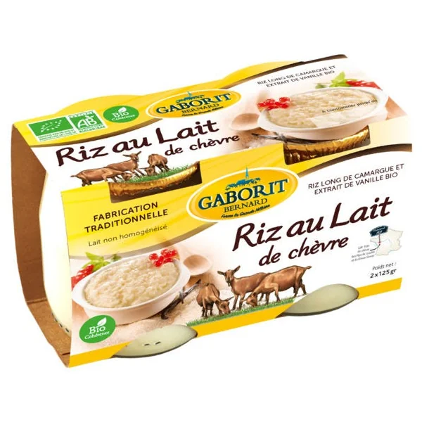 Riz au lait chèvre 2x125g