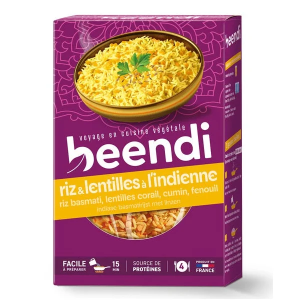 Riz basmati sauté lentilles indien. 250g
