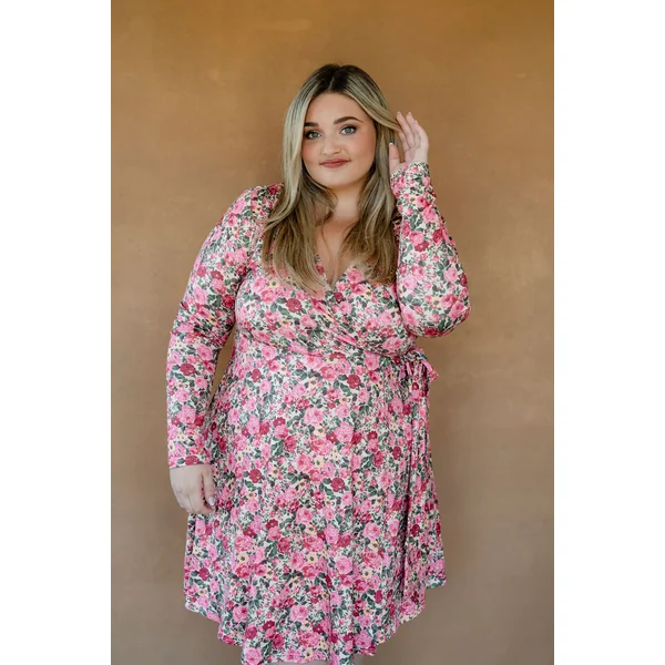 Robe ALEXANDRINE 2.0 - fleurie rose