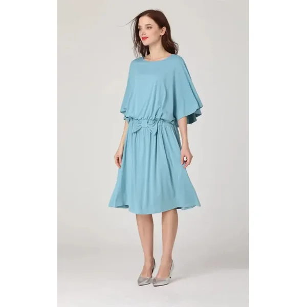 Robe Allaitement Chic Bleue