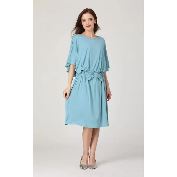 Robe Allaitement Chic Bleue