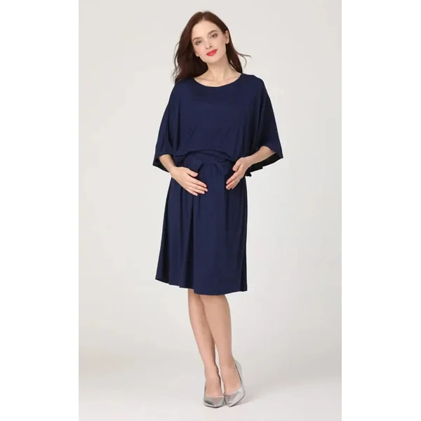 Robe Allaitement Chic Bleue