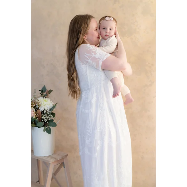 Robe AMÉLIA - dentelle blanche