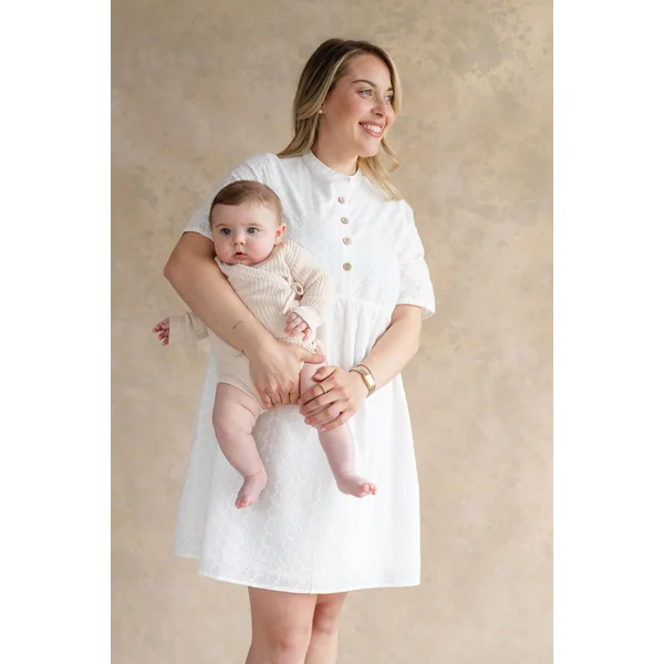 Robe BIANCA - broderie blanche