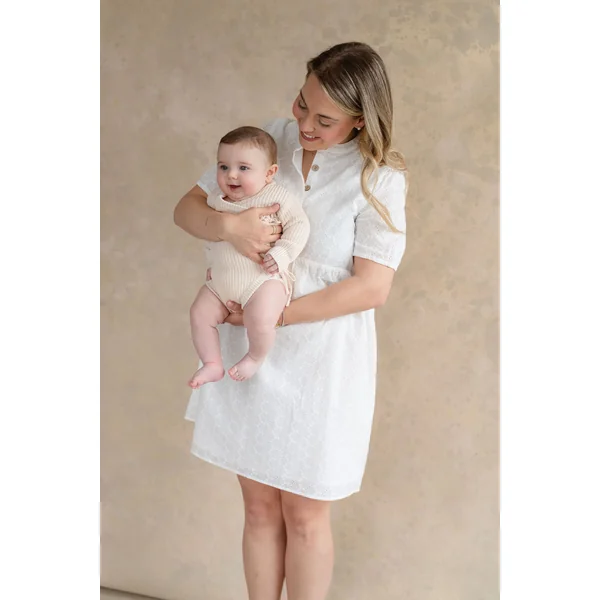 Robe BIANCA - broderie blanche