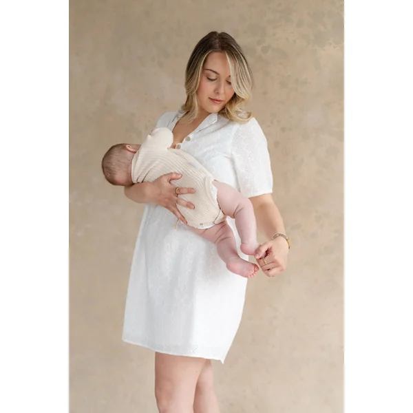 Robe BIANCA - broderie blanche