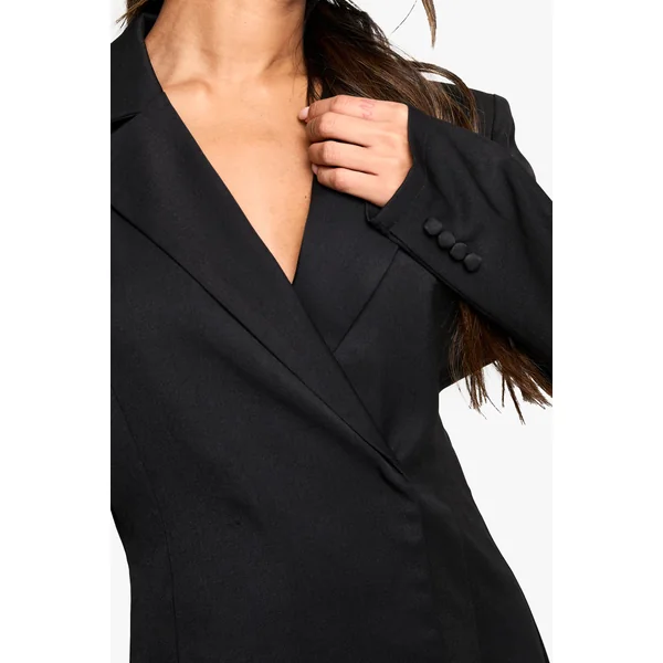 Robe Blazer Portefeuille Oversize Structurée