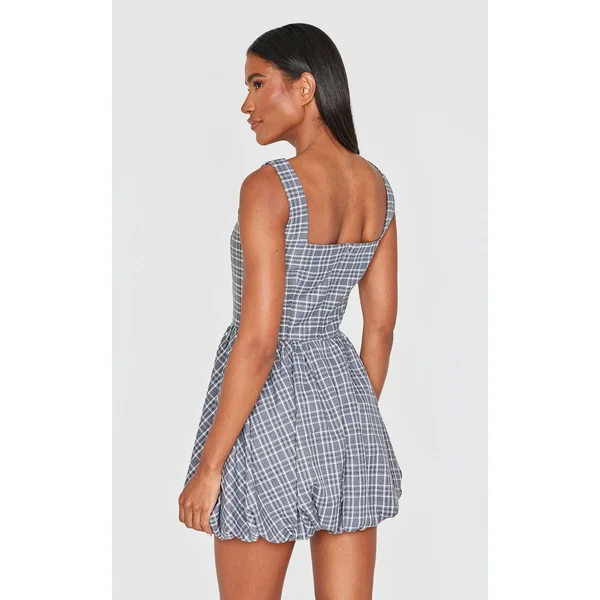 Robe Bouffante À Carreaux