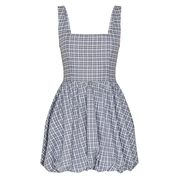Robe Bouffante À Carreaux
